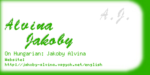 alvina jakoby business card